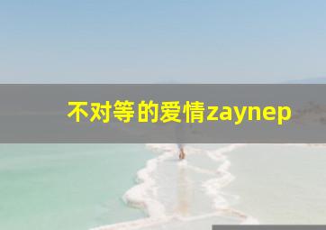 不对等的爱情zaynep