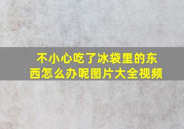 不小心吃了冰袋里的东西怎么办呢图片大全视频