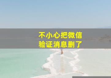 不小心把微信验证消息删了