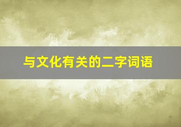 与文化有关的二字词语