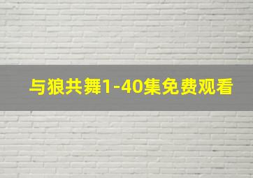 与狼共舞1-40集免费观看