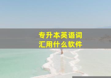 专升本英语词汇用什么软件