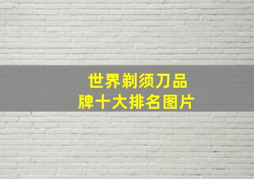 世界剃须刀品牌十大排名图片