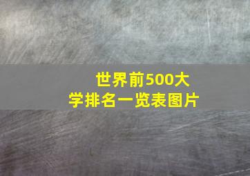 世界前500大学排名一览表图片