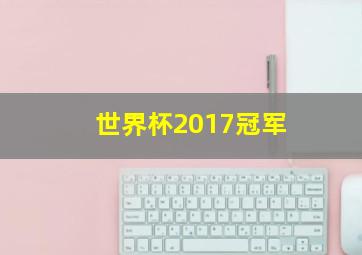 世界杯2017冠军