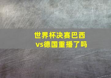 世界杯决赛巴西vs德国重播了吗