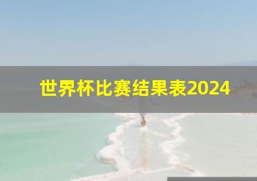 世界杯比赛结果表2024