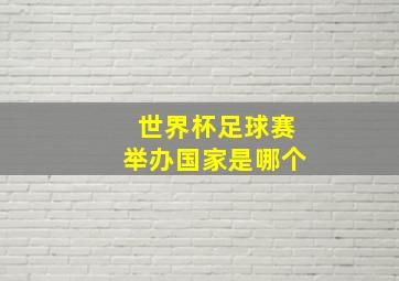 世界杯足球赛举办国家是哪个