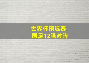 世界杯预选赛国足12强对阵