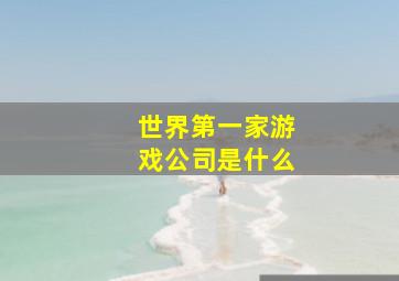 世界第一家游戏公司是什么