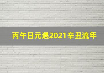 丙午日元遇2021辛丑流年