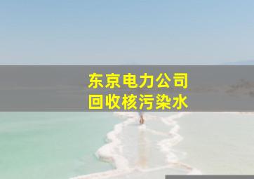 东京电力公司回收核污染水