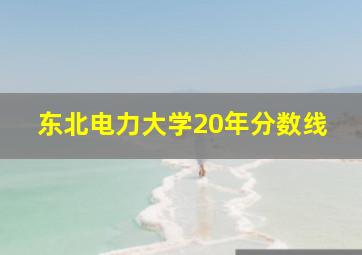 东北电力大学20年分数线