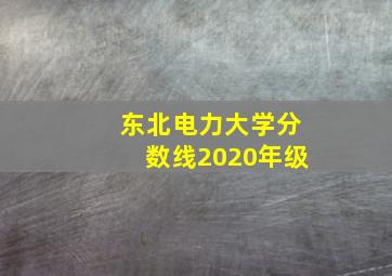 东北电力大学分数线2020年级