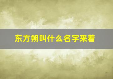 东方朔叫什么名字来着