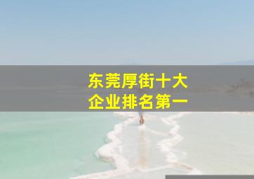 东莞厚街十大企业排名第一