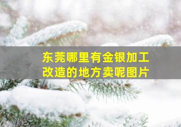 东莞哪里有金银加工改造的地方卖呢图片