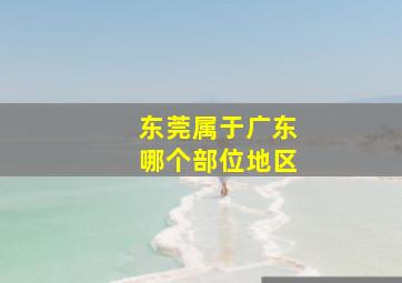 东莞属于广东哪个部位地区