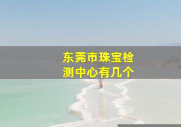 东莞市珠宝检测中心有几个