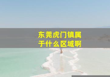 东莞虎门镇属于什么区域啊