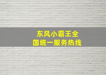 东风小霸王全国统一服务热线