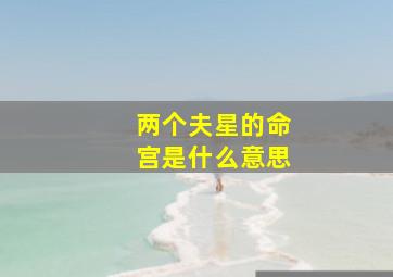 两个夫星的命宫是什么意思