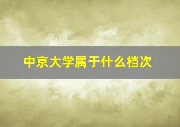 中京大学属于什么档次