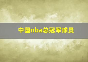 中国nba总冠军球员