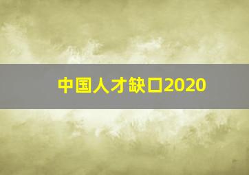 中国人才缺口2020