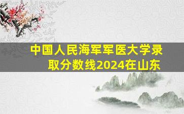 中国人民海军军医大学录取分数线2024在山东