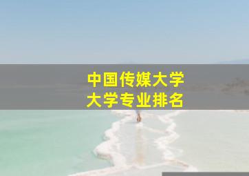 中国传媒大学大学专业排名