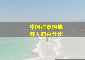 中国占泰国旅游人的百分比