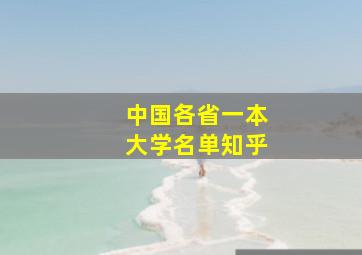 中国各省一本大学名单知乎