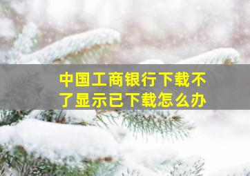 中国工商银行下载不了显示已下载怎么办