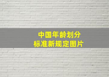 中国年龄划分标准新规定图片