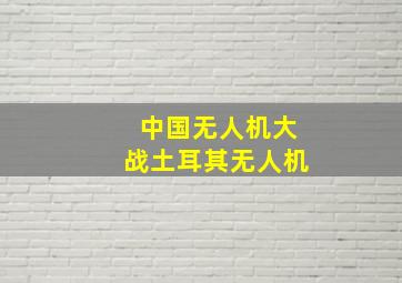 中国无人机大战土耳其无人机