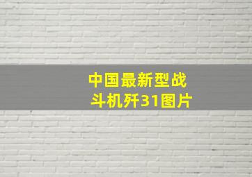 中国最新型战斗机歼31图片