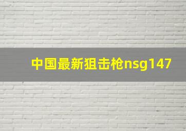 中国最新狙击枪nsg147