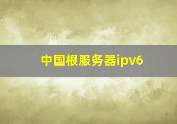 中国根服务器ipv6