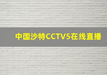 中国沙特CCTV5在线直播