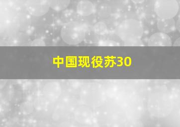 中国现役苏30