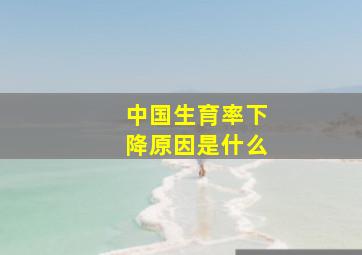 中国生育率下降原因是什么