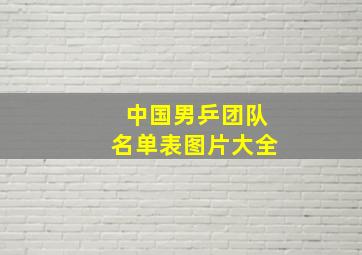 中国男乒团队名单表图片大全