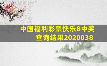 中国福利彩票快乐8中奖查询结果2020038