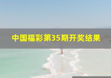 中国福彩第35期开奖结果