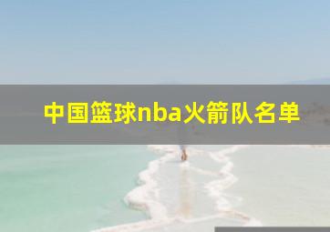 中国篮球nba火箭队名单