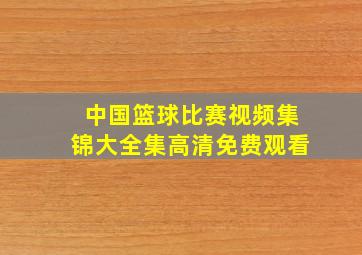 中国篮球比赛视频集锦大全集高清免费观看