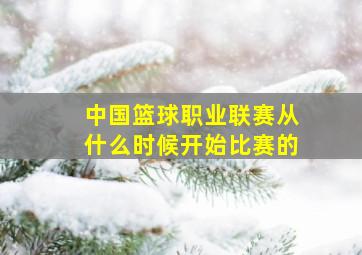 中国篮球职业联赛从什么时候开始比赛的