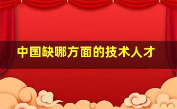 中国缺哪方面的技术人才