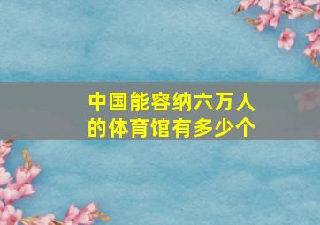 中国能容纳六万人的体育馆有多少个